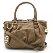 Pre-owned Leather totes Gucci Vintage , Brown , Dames