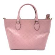 Pre-owned Leather handbags Gucci Vintage , Pink , Dames