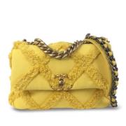 Pre-owned Canvas chanel-bags Chanel Vintage , Yellow , Dames
