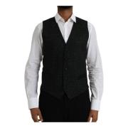 Zijden formele vestjurkvest Dolce & Gabbana , Black , Heren