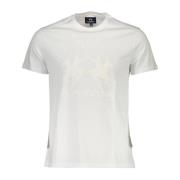 Wit Signature Print Crew Neck Tee La Martina , White , Heren