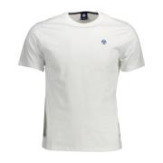 Witte Katoenen Ronde Hals Tee North Sails , White , Heren