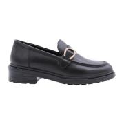 Klassieke Mocassin Schoenen in Brandy Kleur Geox , Black , Dames