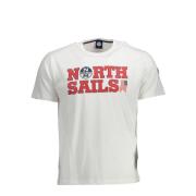 Katoenen Crew Neck Tee North Sails , White , Heren