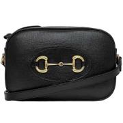 Pre-owned Leather shoulder-bags Gucci Vintage , Black , Dames