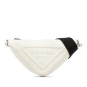 Pre-owned Leather shoulder-bags Prada Vintage , White , Dames