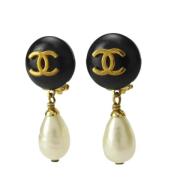 Pre-owned Metal chanel-jewelry Chanel Vintage , Black , Dames