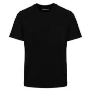 Katoenen T-shirt met korte mouwen Pmds , Black , Heren