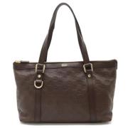 Pre-owned Leather totes Gucci Vintage , Brown , Dames