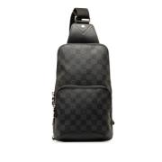 Pre-owned Canvas shoulder-bags Louis Vuitton Vintage , Black , Dames