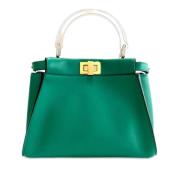 Pre-owned Leather handbags Fendi Vintage , Green , Dames