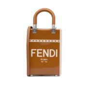 Pre-owned Leather shoppers Fendi Vintage , Brown , Dames