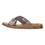 Bruine Synthetische Herensandalen Rieker , Brown , Heren