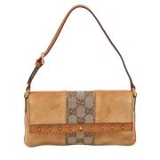 Pre-owned Canvas clutches Gucci Vintage , Beige , Dames