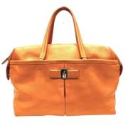 Pre-owned Fabric handbags Salvatore Ferragamo Pre-owned , Orange , Dam...