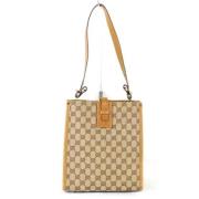 Pre-owned Canvas shoulder-bags Gucci Vintage , Beige , Dames