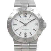 Pre-owned Stainless Steel watches Bvlgari Vintage , White , Dames