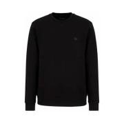 Heren Katoenen Sweatshirt Essential Collection Armani , Black , Heren