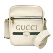 Pre-owned Leather shoulder-bags Gucci Vintage , White , Heren