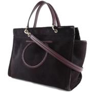 Pre-owned Fabric handbags Salvatore Ferragamo Pre-owned , Black , Dame...