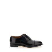 Zwarte Oxford Cap Toe Platte Schoenen Doucal's , Black , Heren