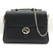 Pre-owned Leather shoulder-bags Gucci Vintage , Black , Dames