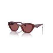 A02S Zonnebril in Transparant Rood Prada , Red , Dames