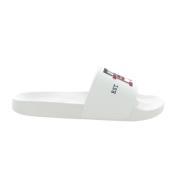 Borduurwerk Pool Slide Espadrille Core Tommy Hilfiger , White , Heren