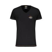 Zwarte Katoenen Ondergoed, Kort T-shirt Aeronautica Militare , Black ,...