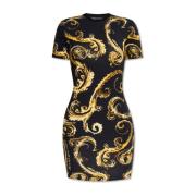 Jurk met patroon Versace Jeans Couture , Black , Dames