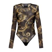 Body met patroon Versace Jeans Couture , Black , Dames