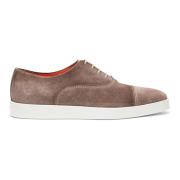 Suede Oxford Derby Schoen Santoni , Brown , Heren