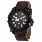 Zwart Roestvrij Stalen Leren Horloge Timberland , Black , Heren