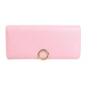 Pre-owned Leather wallets Bvlgari Vintage , Pink , Dames