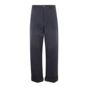 Wijde Broek met Relaxte Pasvorm Marni , Blue , Heren