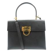 Pre-owned Fabric handbags Salvatore Ferragamo Pre-owned , Black , Dame...