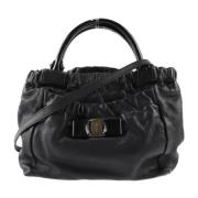 Pre-owned Fabric handbags Salvatore Ferragamo Pre-owned , Black , Dame...