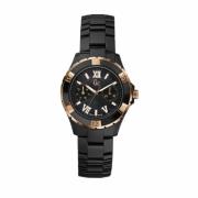 Zwart Keramisch Dameshorloge Quartz Guess , Black , Dames