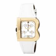 Gouden Leren Dames Quartz Horloge Laura Biagiotti , Yellow , Dames