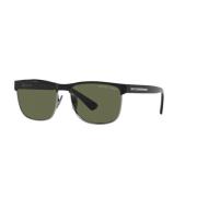 Stijlvolle zonnebril in Gunmetal Black/Green Prada , Black , Heren