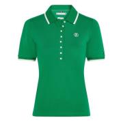 Slim Lyocell Polo Shirt Tommy Hilfiger , Green , Dames