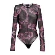 Body met patroon Versace Jeans Couture , Black , Dames