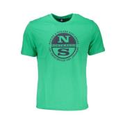 Bedrukt Logo T-shirt North Sails , Green , Heren