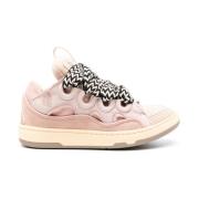 Roze Suède Sneakers met Geperforeerde Details Lanvin , Pink , Dames