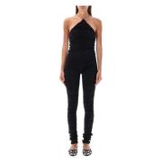 Zwart Gedrapeerd Jumpsuit Buitenkleding The Attico , Black , Dames