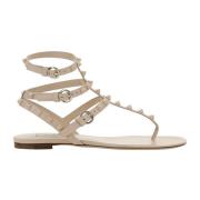 Roze Leren Sandalen Ss22 Valentino Garavani , Pink , Dames