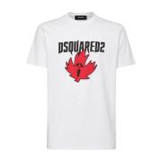 Heren T-Shirts & Polos Collectie Dsquared2 , White , Heren