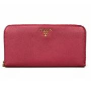 Pre-owned Leather wallets Prada Vintage , Pink , Dames