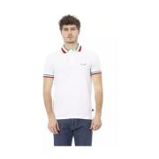 Stijlvol Poloshirt met driekleurige Kraag Baldinini , White , Heren