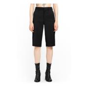 Zwarte High Waisted Flat Front Shorts Helmut Lang , Black , Dames